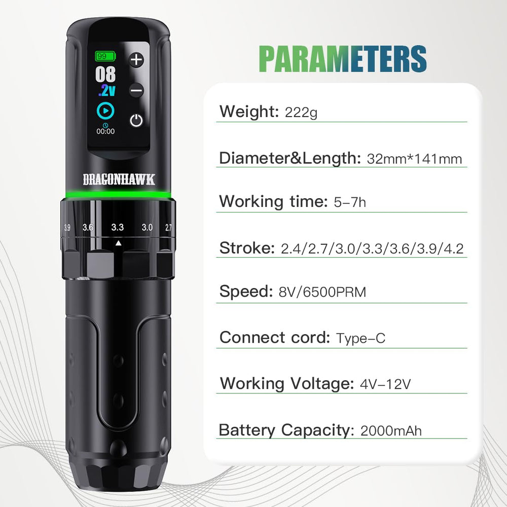 Dragonhawk L3 tattoo kit RCA jack compatibility for accessories