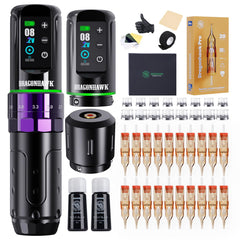 Dragonhawk L3 cordless tattoo machine body with ergonomic grip for comfortable sessions.