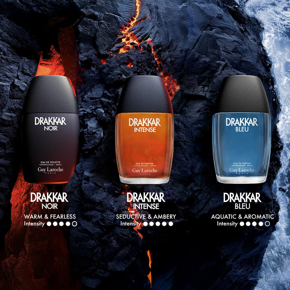 Drakkar Noir top-note visual emphasizes coriander and lavender for a fresh opening.