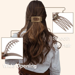Pinza rectangular Drealoe para todo tipo de cabello, sujeción estable