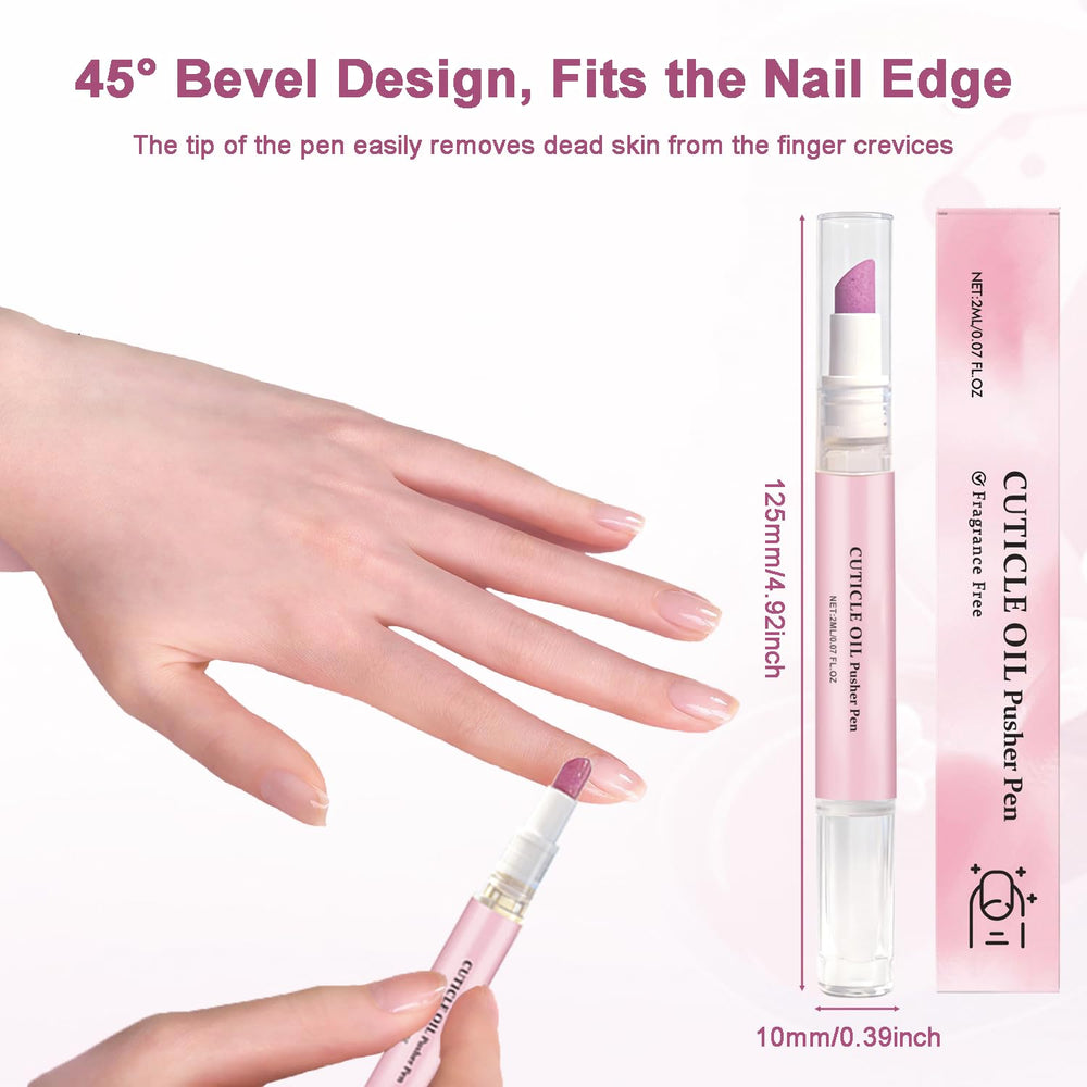 DreamCatching cuticle oil pen in action nourishes and softens dry cuticles.