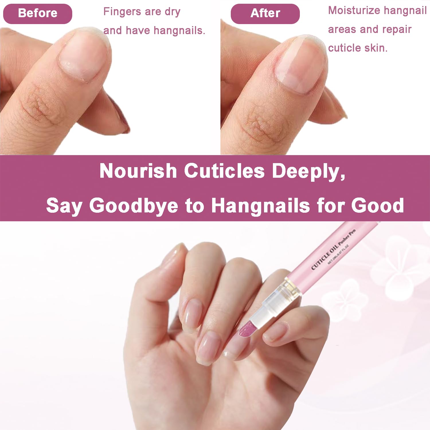 DreamCatching nourishing oil application nourishes nails and promotes moisturized cuticles.