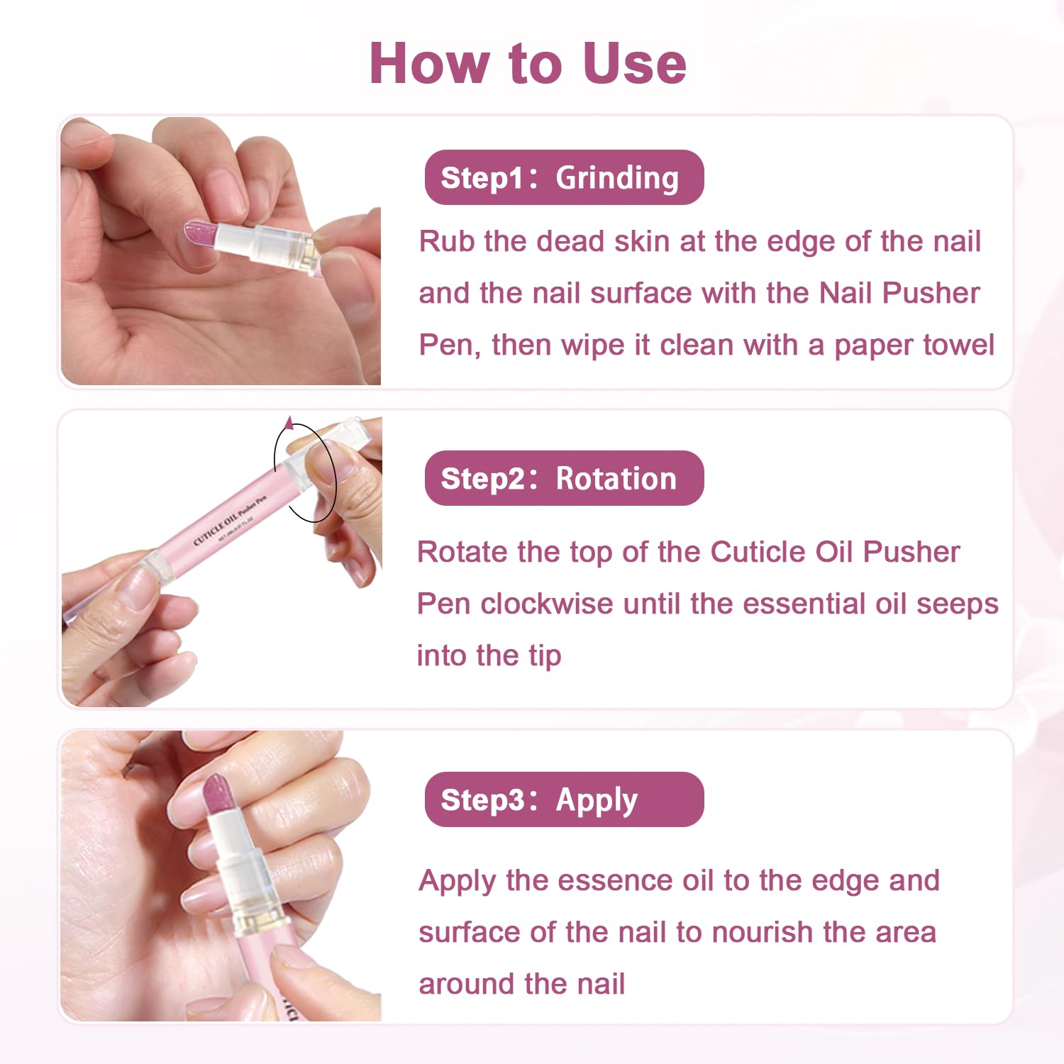 DreamCatching oil pen core delivers nourishing oil for cuticle repair during use.