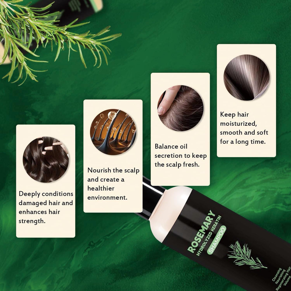 DreamCatching Rosemary Shampoo - envase de 200 ml para uso práctico diario