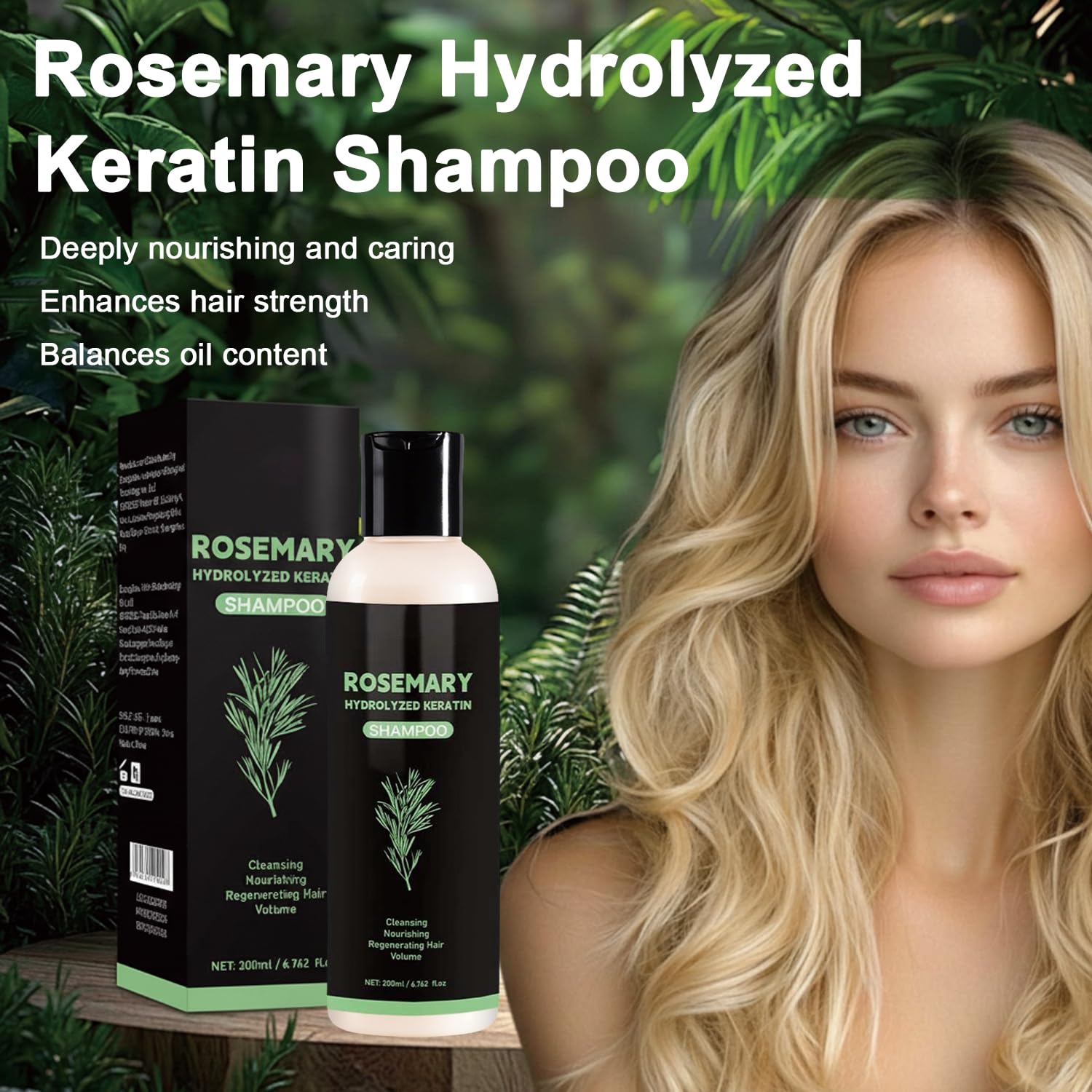 DreamCatching Rosemary Shampoo - etiqueta sin siliconas para cabello ligero