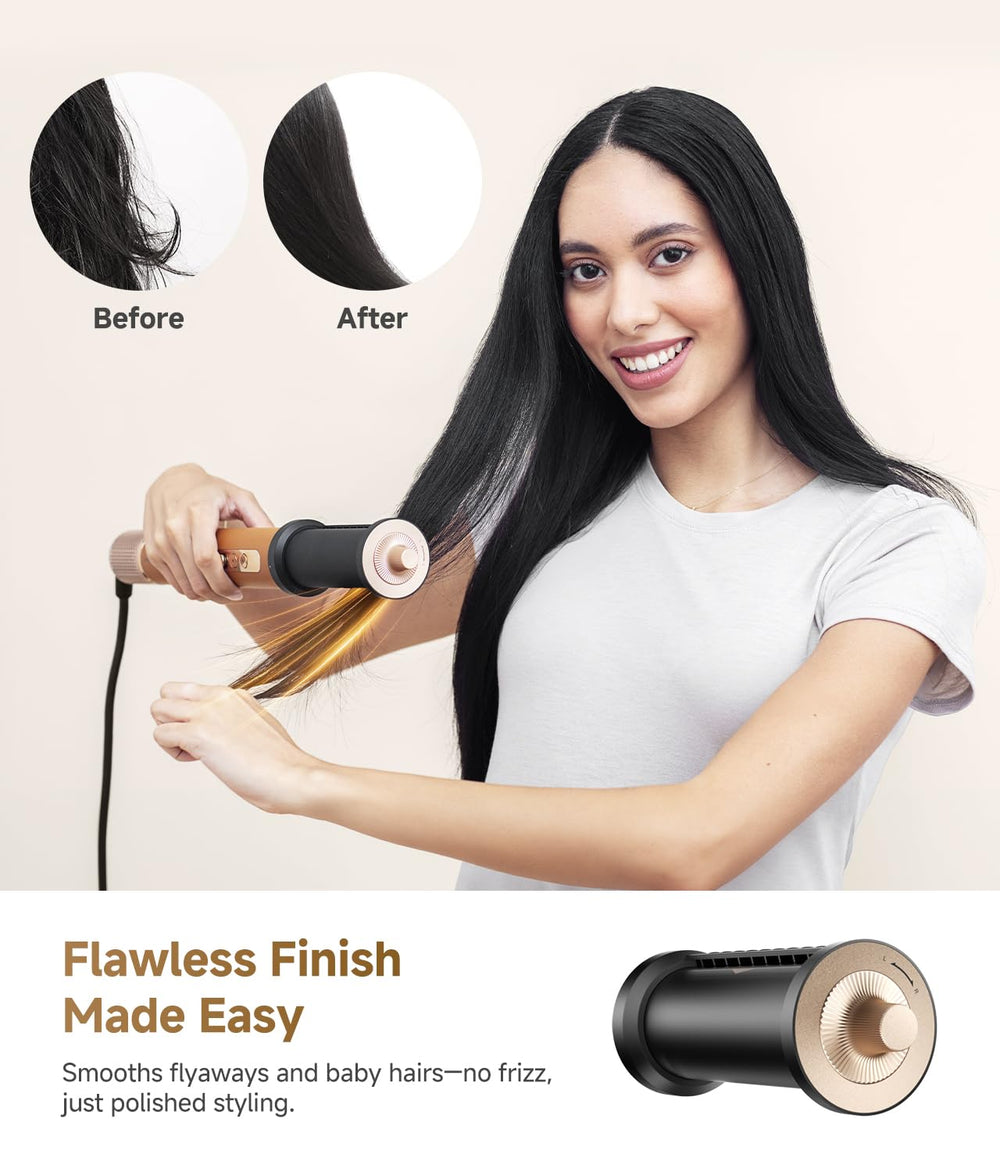 DREAME AirStyle Pro smoothing attachment creates sleek, frizz-free finishes.