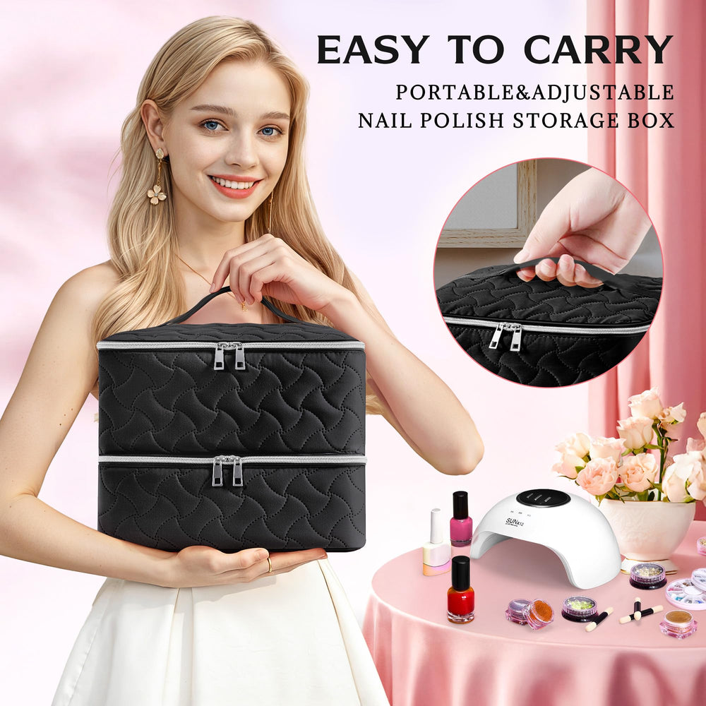 DreamGenius separate compartment keeps nail art tools organized and easy to reach.