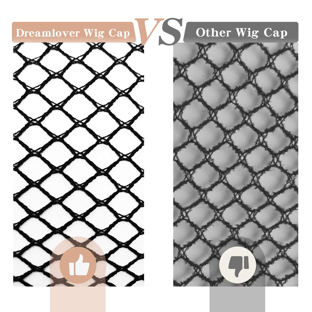 Dreamlover black mesh wig cap suitable for all hair lengths for easy styling.