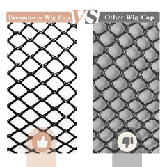 Dreamlover black mesh wig cap suitable for all hair lengths for easy styling.