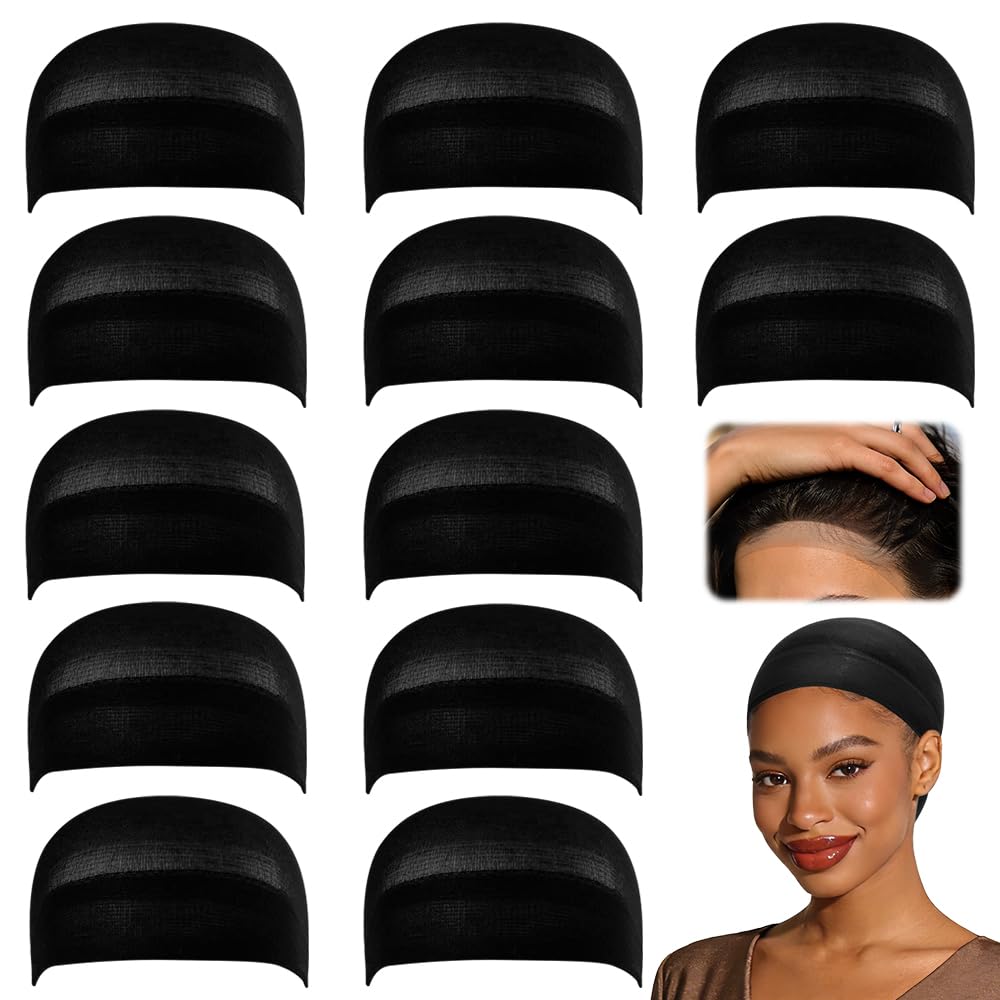 Dreamlover black stocking wig cap close dome design creates a natural base for seamless wig blending.
