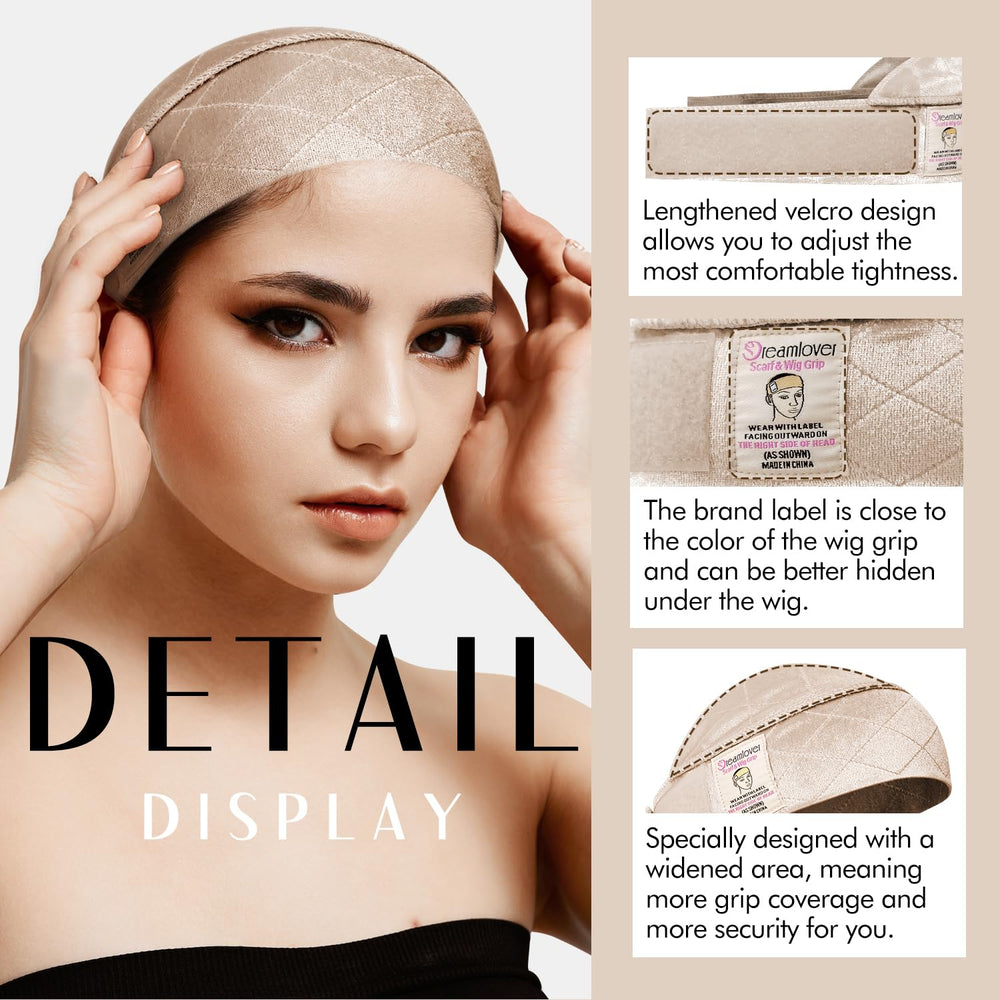 Dreamlover Diseño amplio evita deslizamientos, ideal para pelucas con frente de encaje