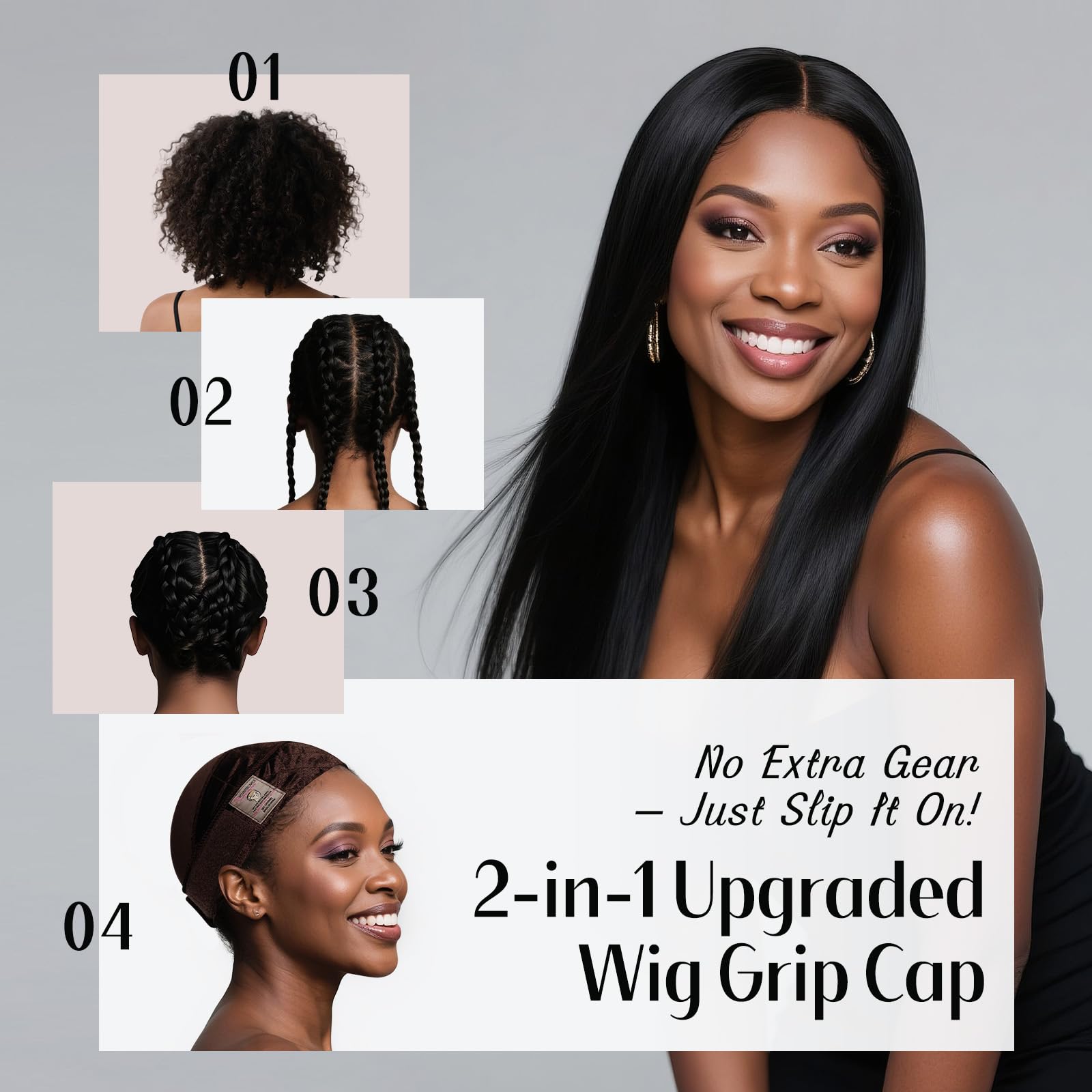 Dreamlover easy wig styling cap helps quick, natural-looking setups.