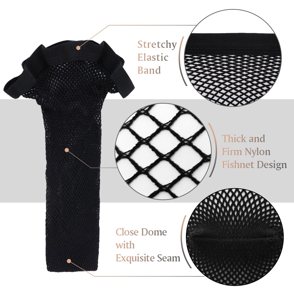 Dreamlover breathable grid design cap helps scalp stay cool during wear.