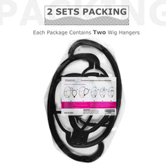 Dreamlover hanging wig stand side view demonstrates compact profile for easy storage.