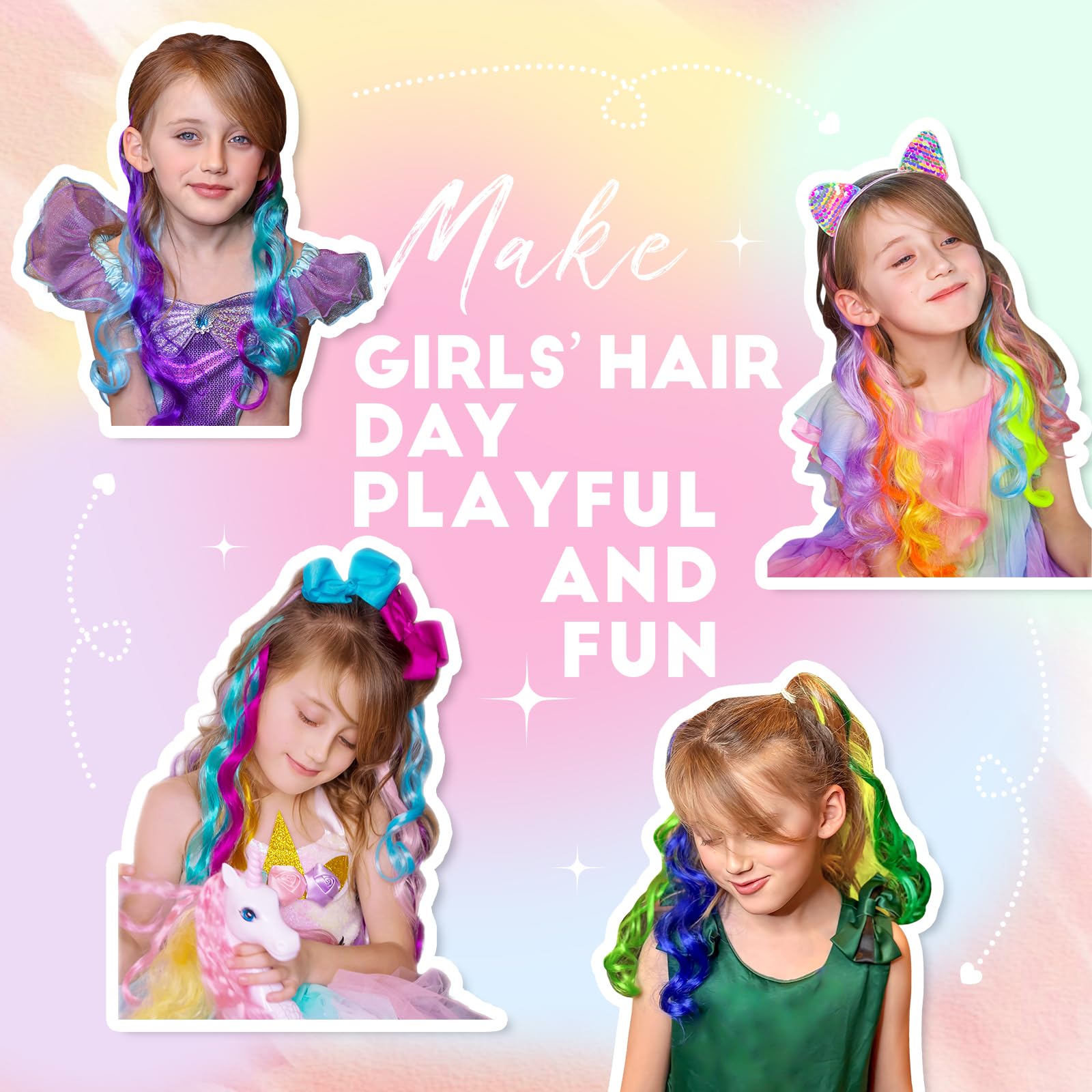Dreamlover soft-silky synthetic fibers provide comfortable wear for kids' hairstyles.