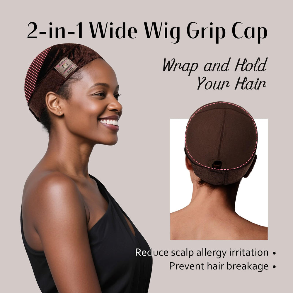 Dreamlover two-in-one wig cap highlighting soft fabric and grip performance.