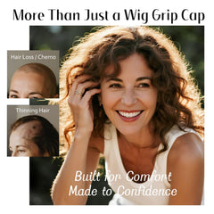 Dreamlover wide wig grip cap brown close-up of velvet band for secure hold