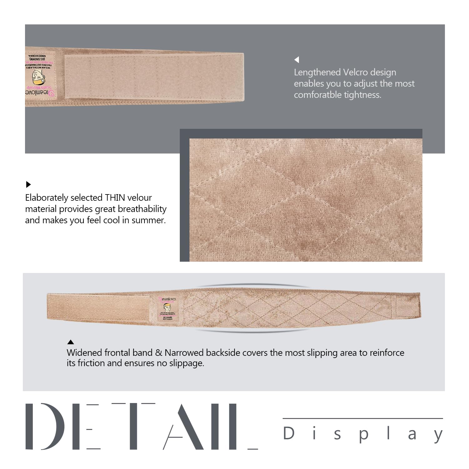Dreamlover stitching detail adds durability with stylish rhombus lines