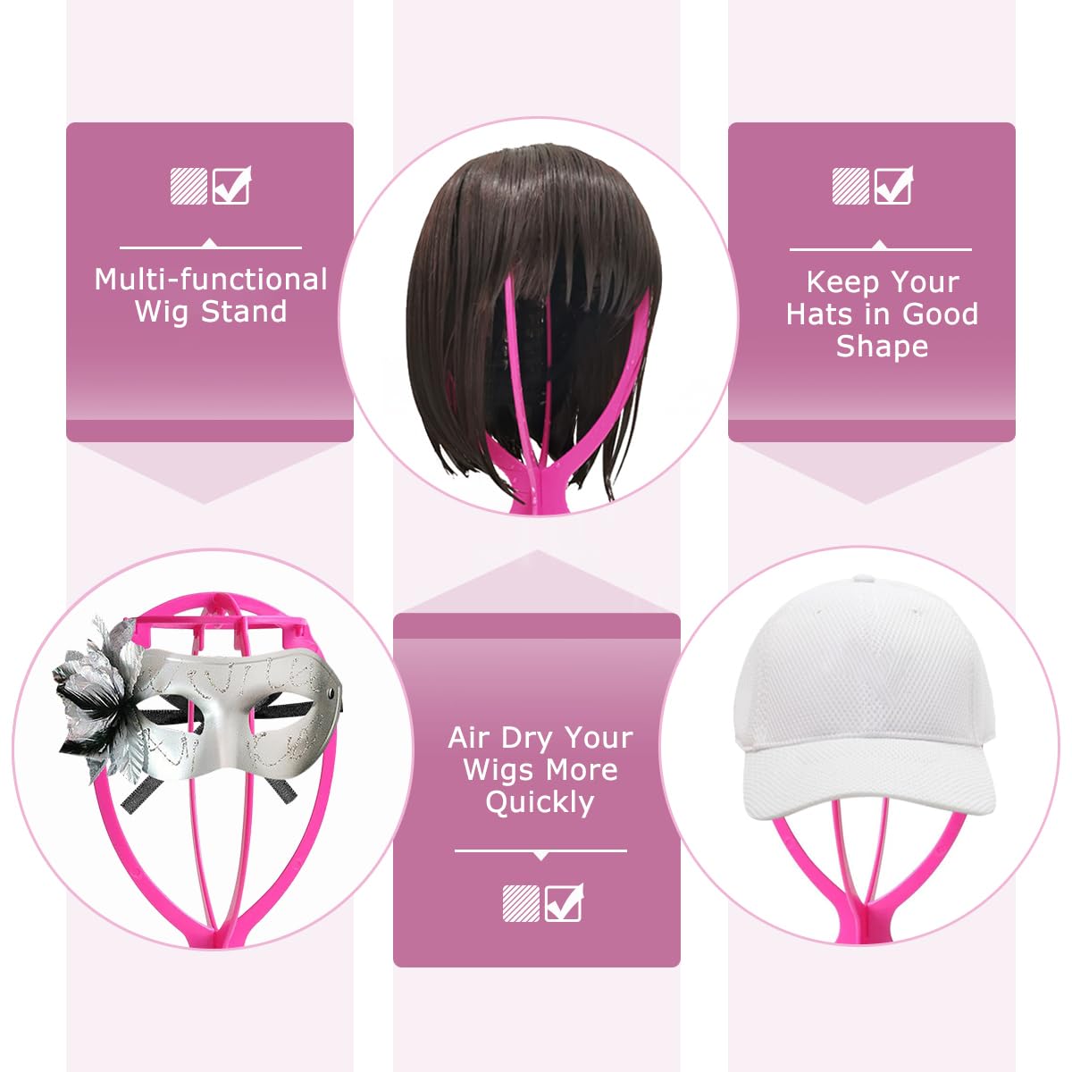Dreamlover wig head stand portable for compact storage and on-the-go use.
