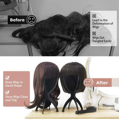 Dreamlover wig head stand uses thick plastic to resist deformation.