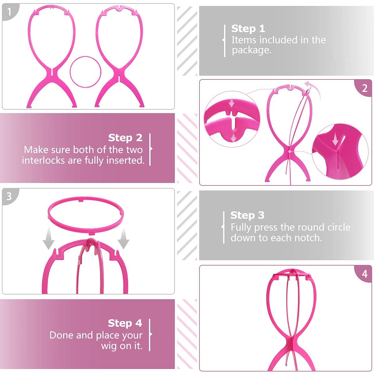 Dreamlover wig head stand caution: avoid very long or heavy wigs.