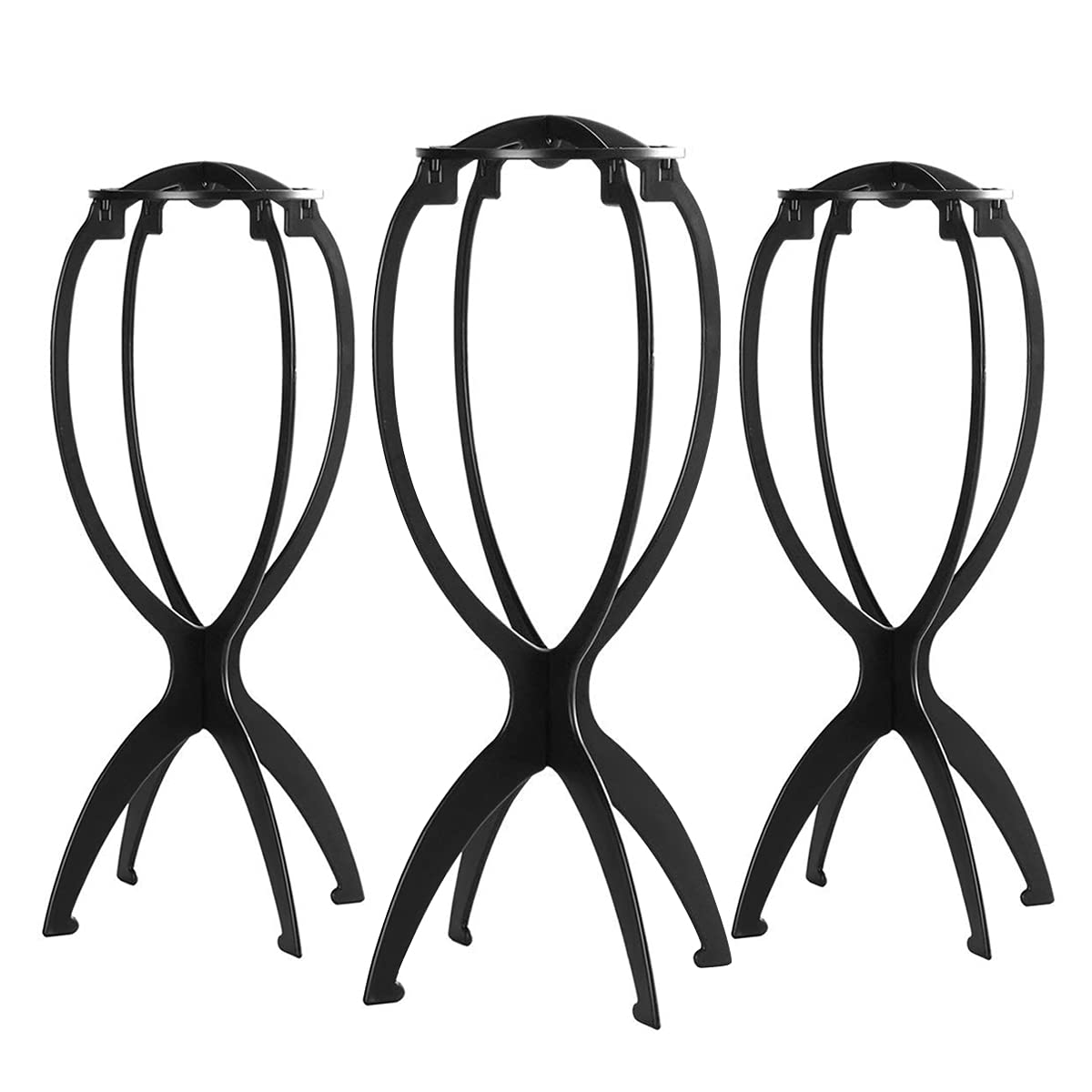 Dreamlover wig stand with a 14.2-inch height for shorter wigs.