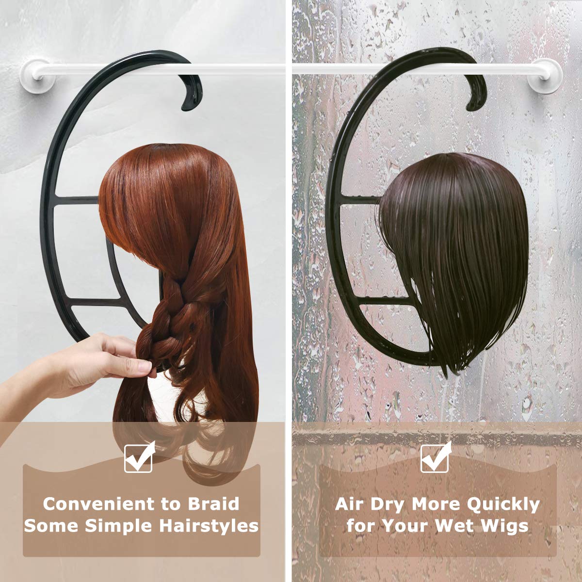 Dreamlover wig stand cap-hat-hanging captures versatile use beyond wigs.