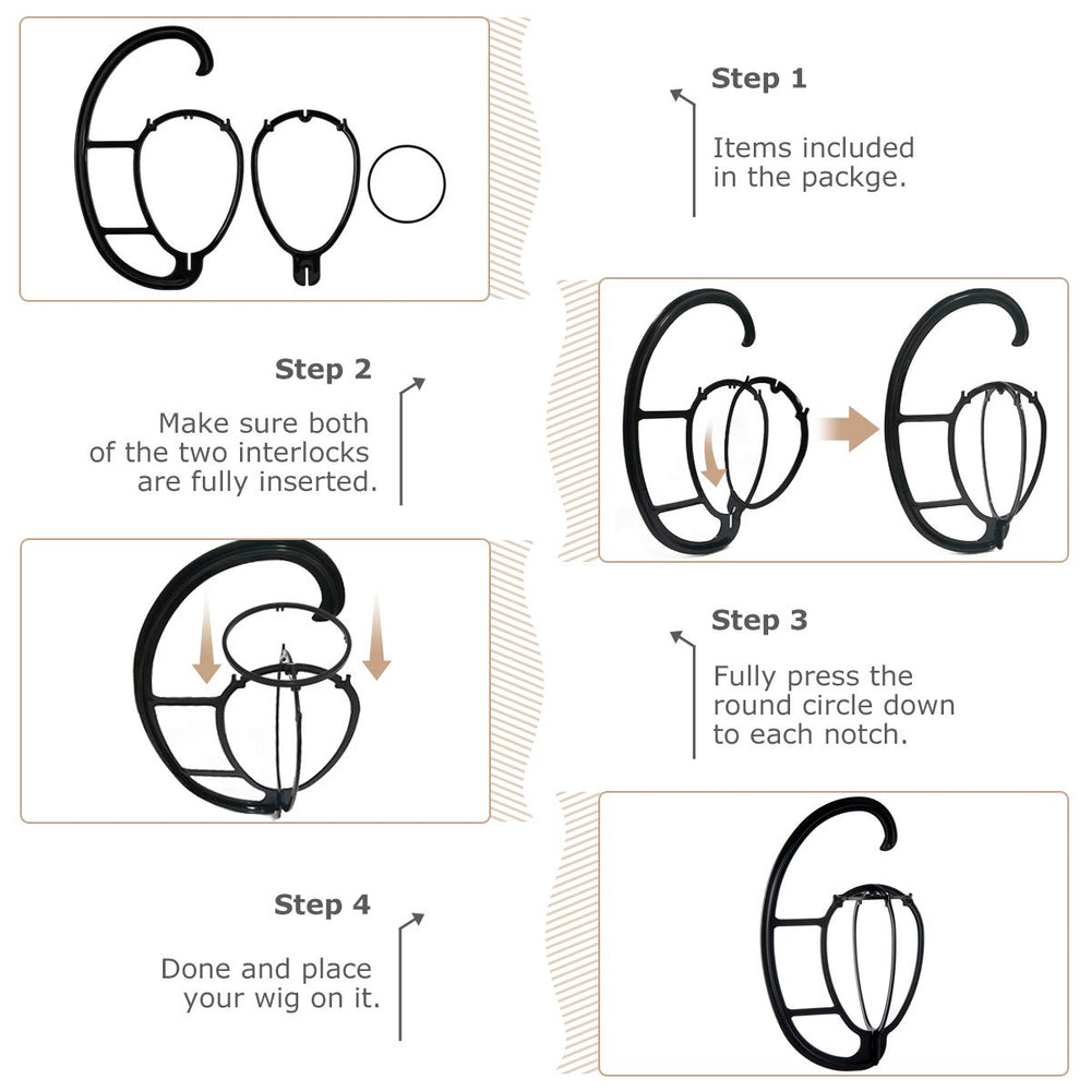 Dreamlover wig stand space-saving-design highlights counter-free organization for wigs.