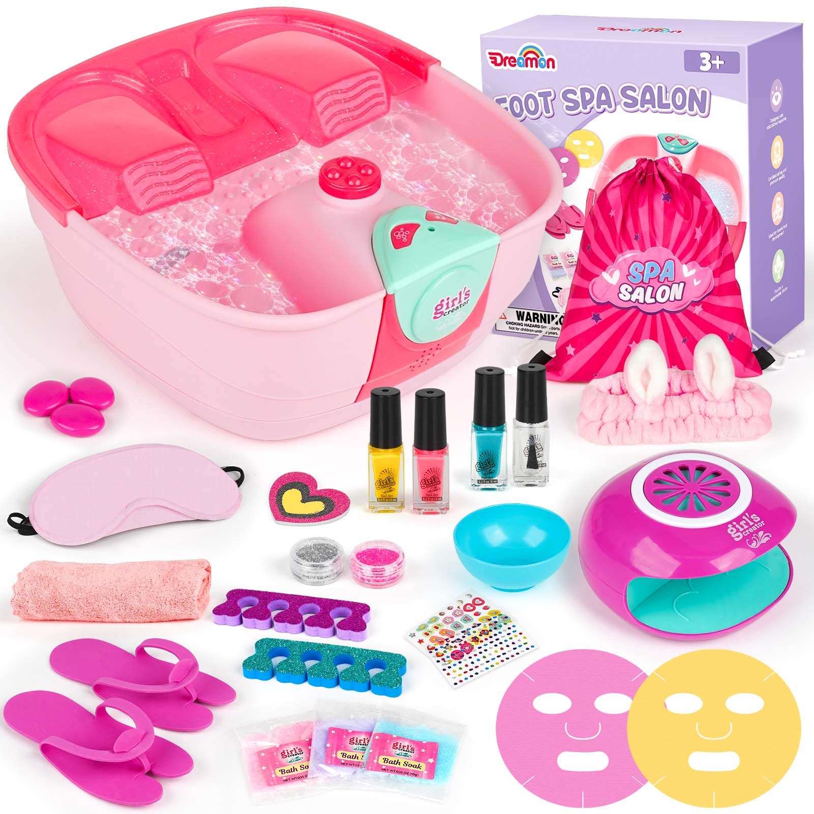 Dreamon Kids Foot Spa Bath with bubbles for at-home relaxation