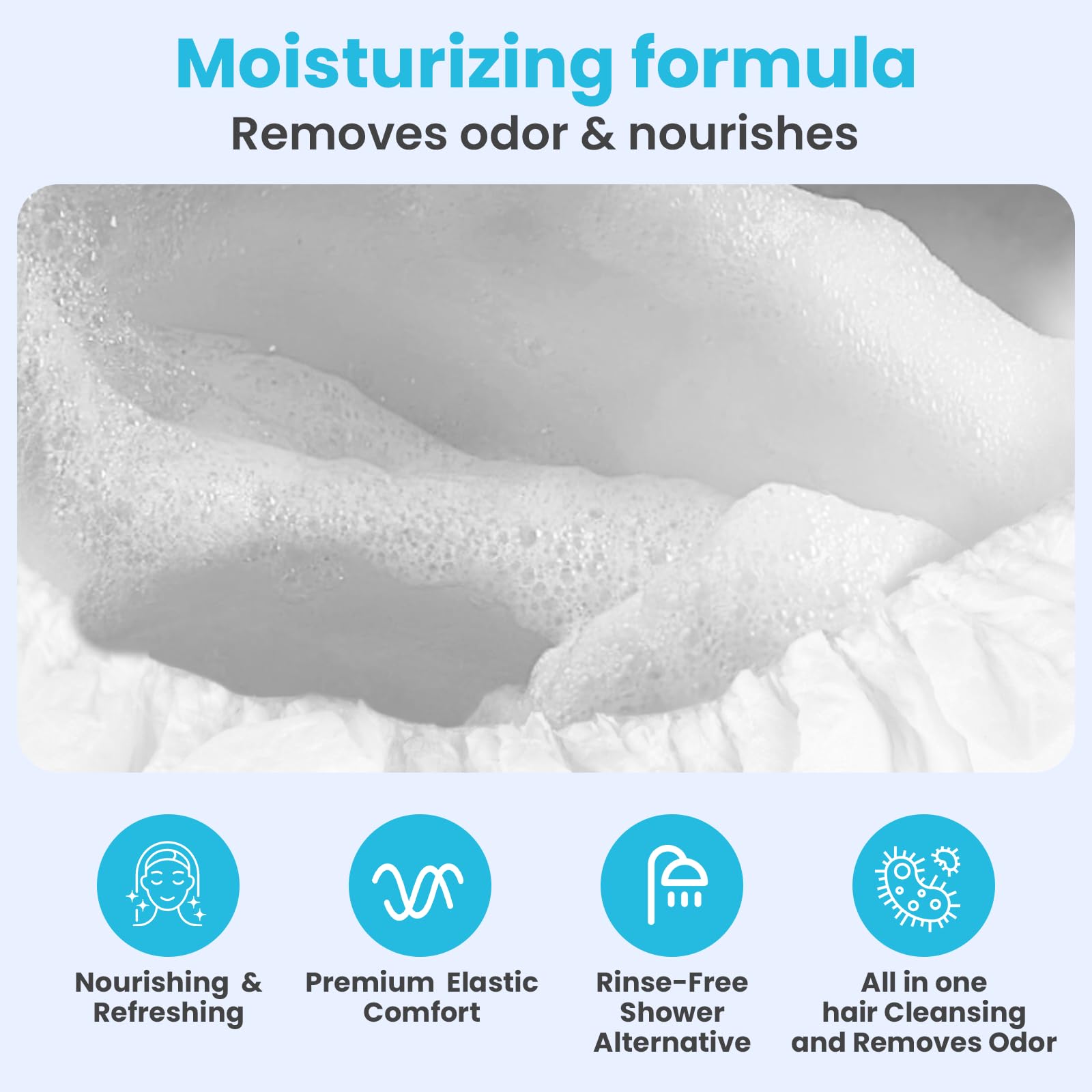 Elderly care setting using Drench Medical caps for easy hygiene