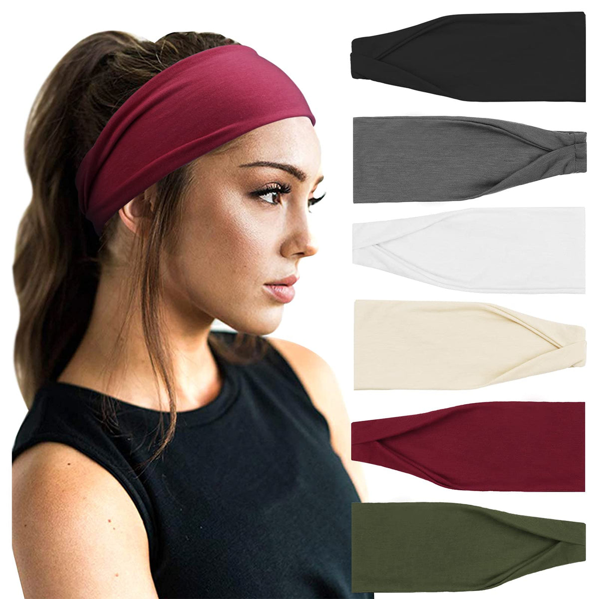 Diadema DRESHOW bandana yoga mujer, ajuste cómodo para sesiones de yoga y cardio
