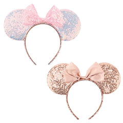 Diadema DRESHOW con orejas de ratón y brillo, ideal para fiestas y fotos.