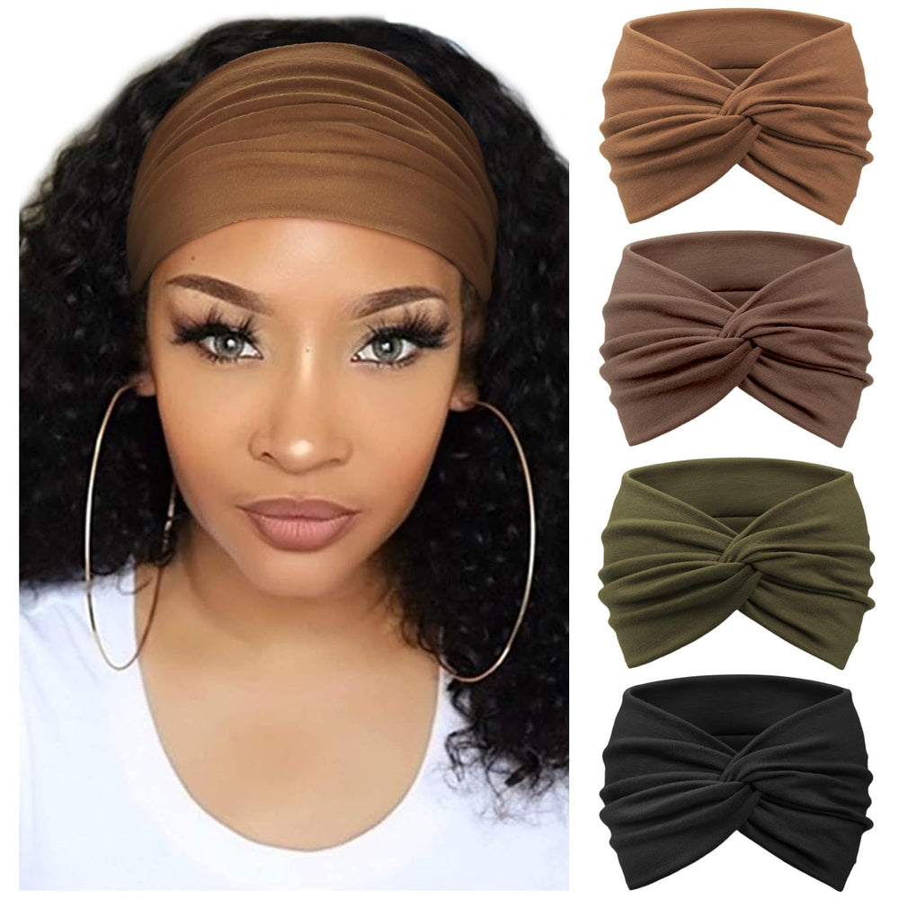 DRESHOW turbante: cinta para la cabeza, frente visible, estilo cómodo para uso diario.