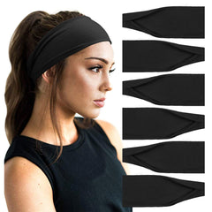 DRESHOW yoga headband in soft-stretch fabric keeps hair in place