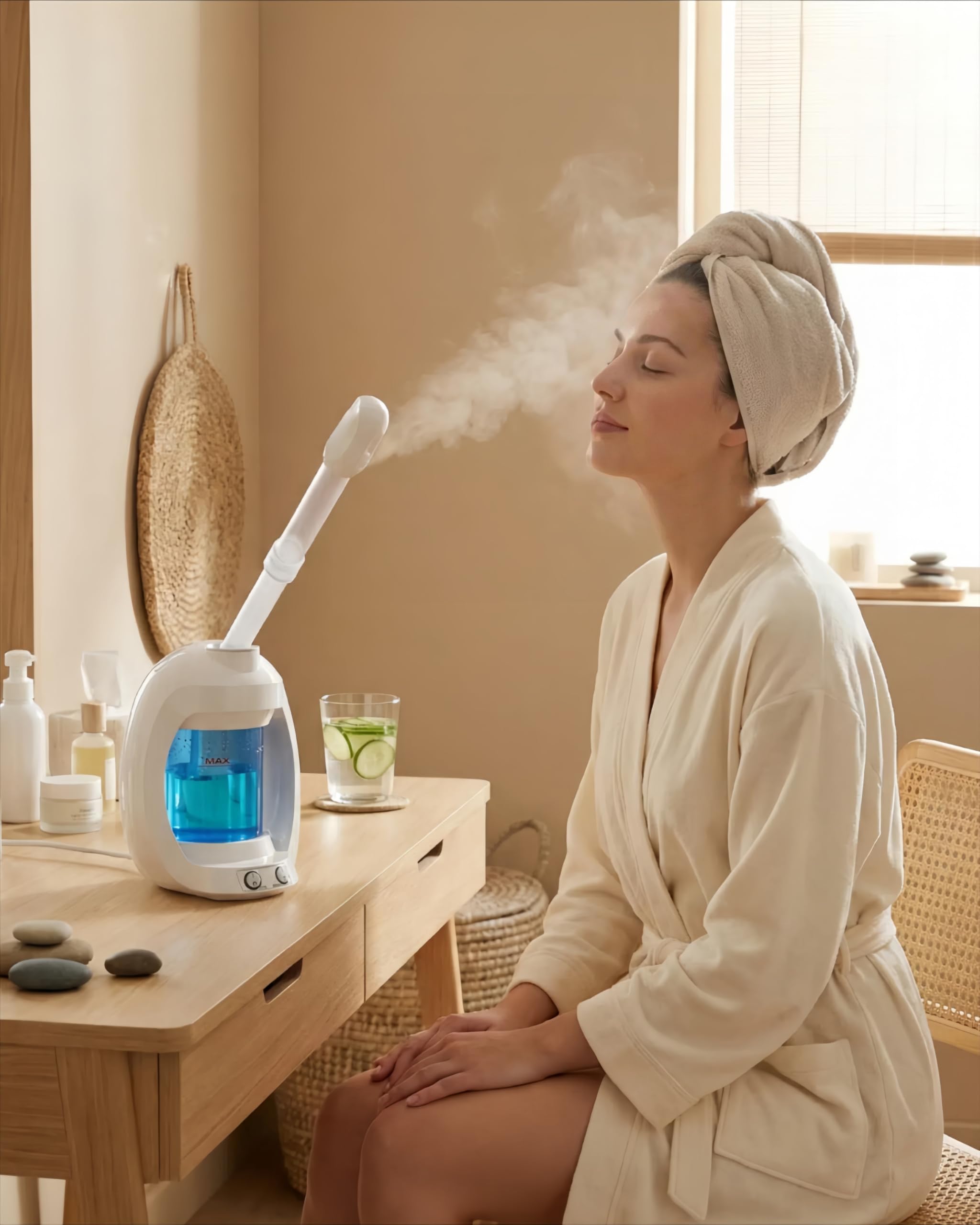 Dress Vous home spa facial steamer enables professional-caliber sessions at home.
