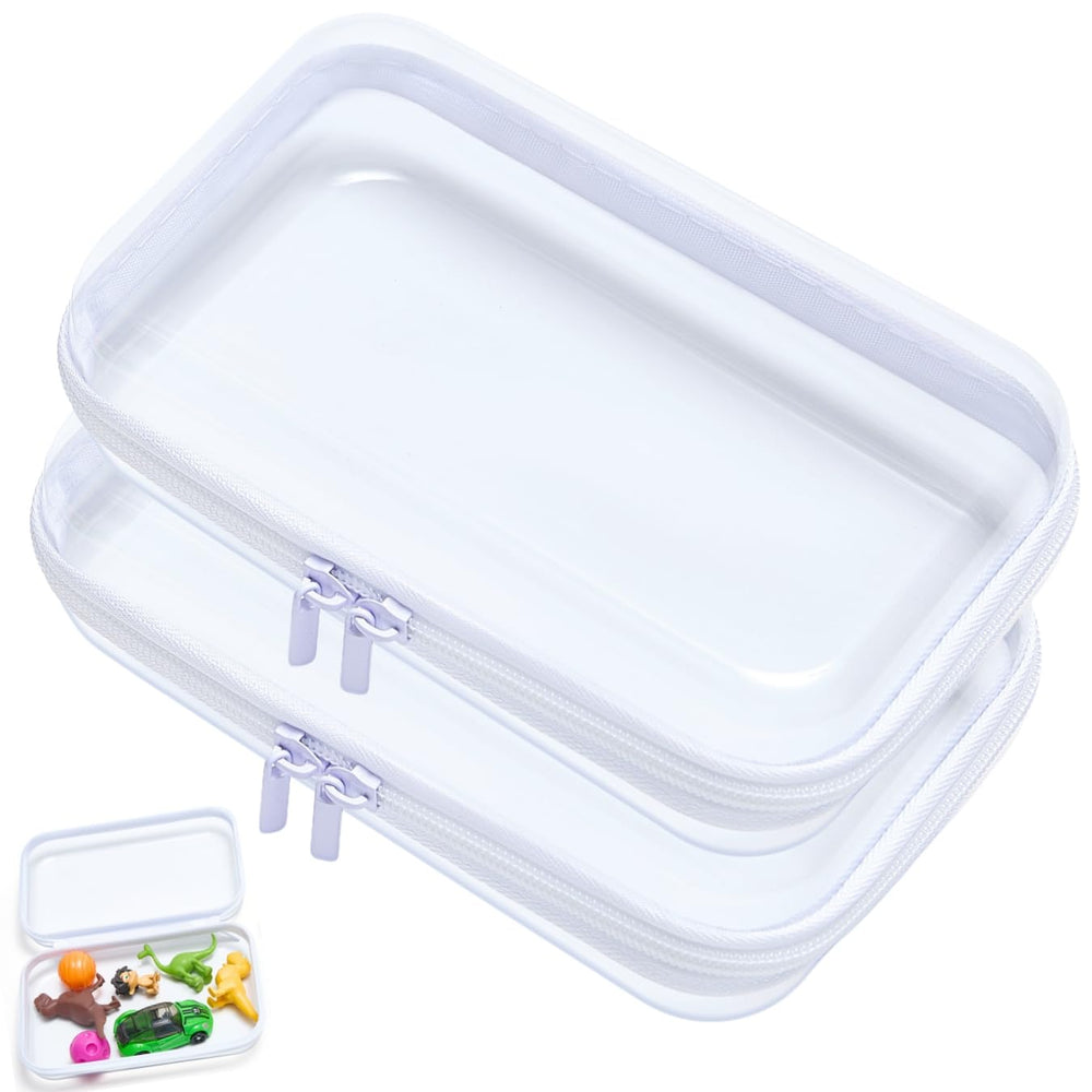 Dressica crystal-clear hard-shell zipper case for instant visibility and organized items.