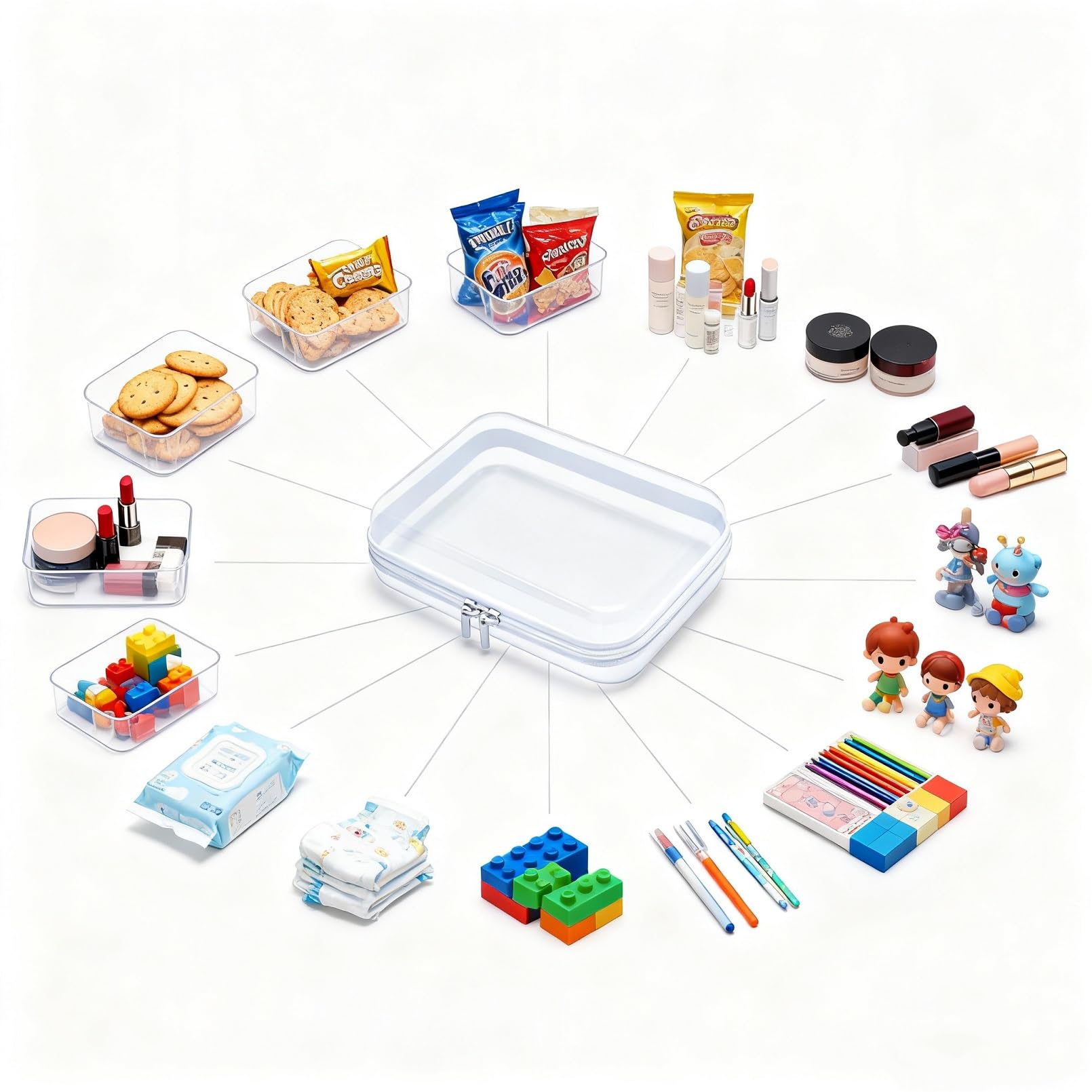 Dressica nesting design saves space by stacking cases neatly.