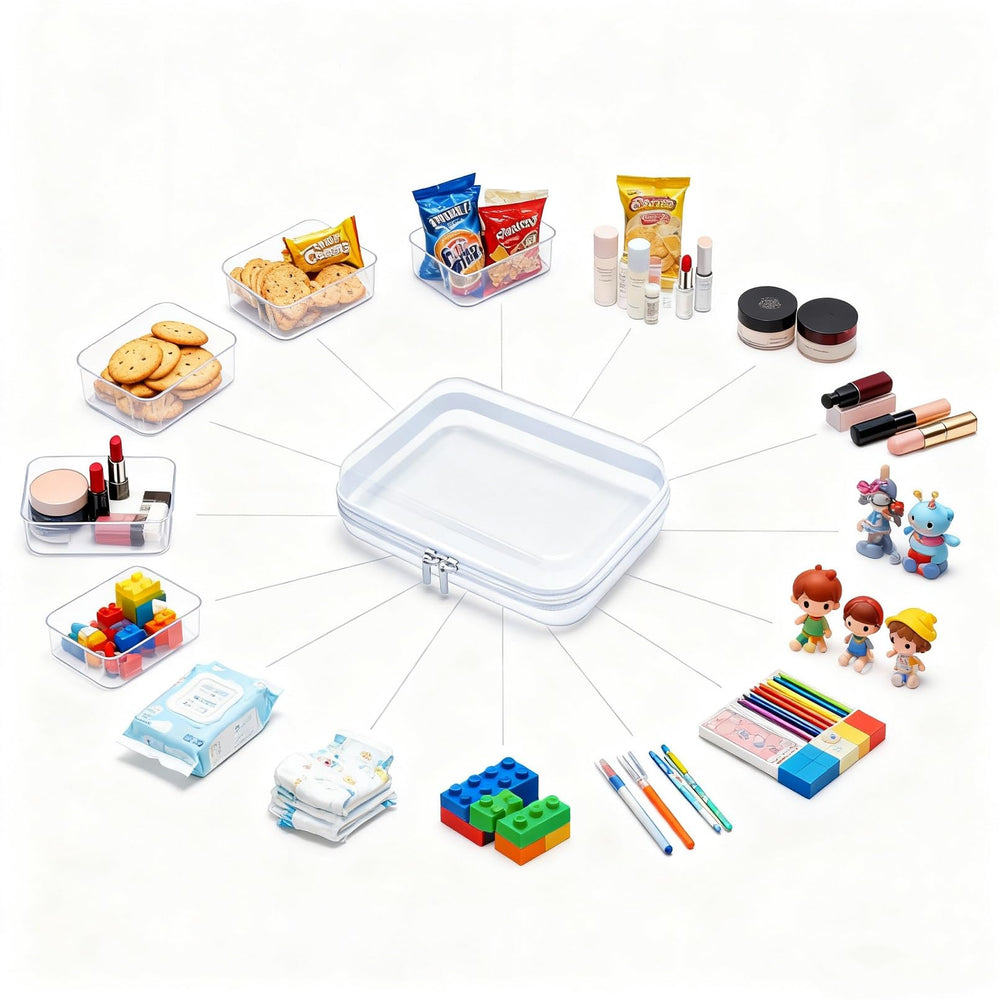 Dressica nesting design saves space by stacking cases neatly.