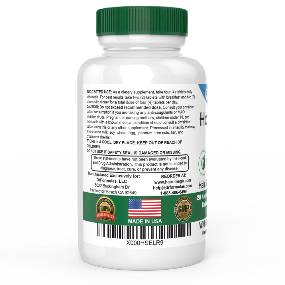 HairOmega bottle with pills on a vanity for daily wellness routine