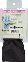 Dri Sweat Edge headband demonstrates moisture absorption for workouts and clear vision.
