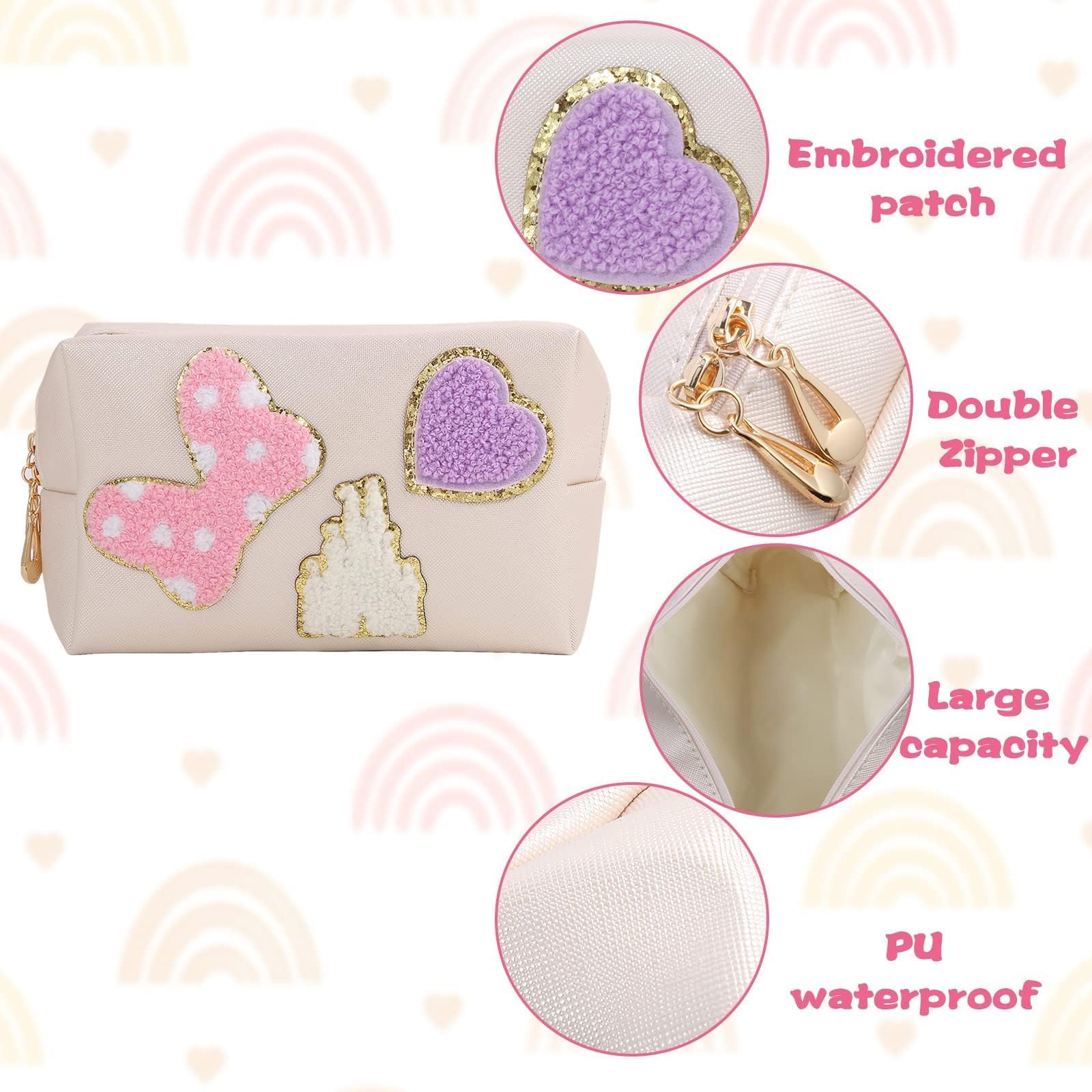 Dripykiaa Preppy Patch bag waterproof PU leather keeps contents protected
