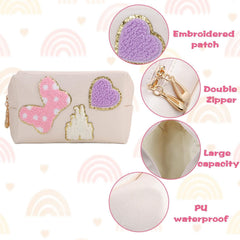 Dripykiaa Preppy Patch bag waterproof PU leather keeps contents protected