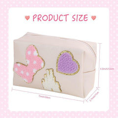 Dripykiaa Preppy Patch bag zipper detail shows double sliders for durability