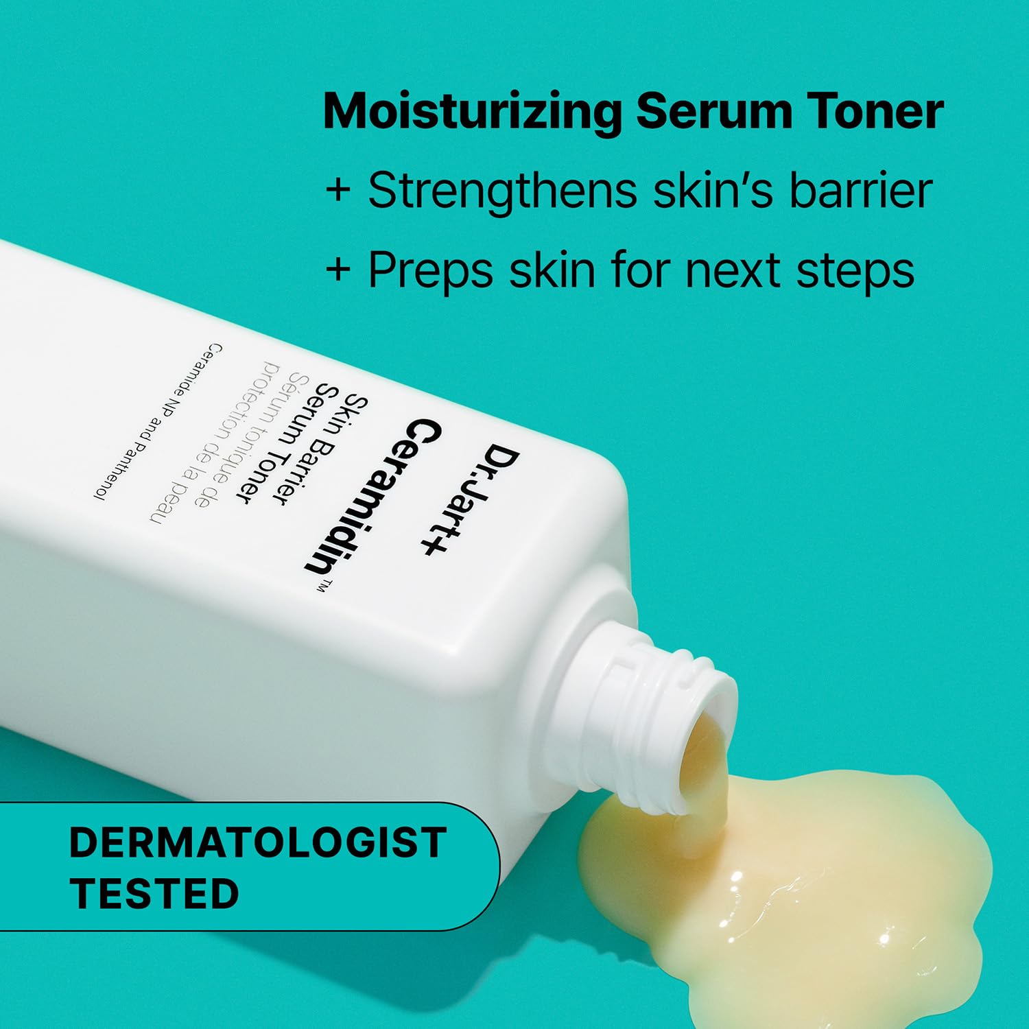 Dr.Jart+ Ceramidin texture swirl highlights rich moisture for a strengthened barrier.