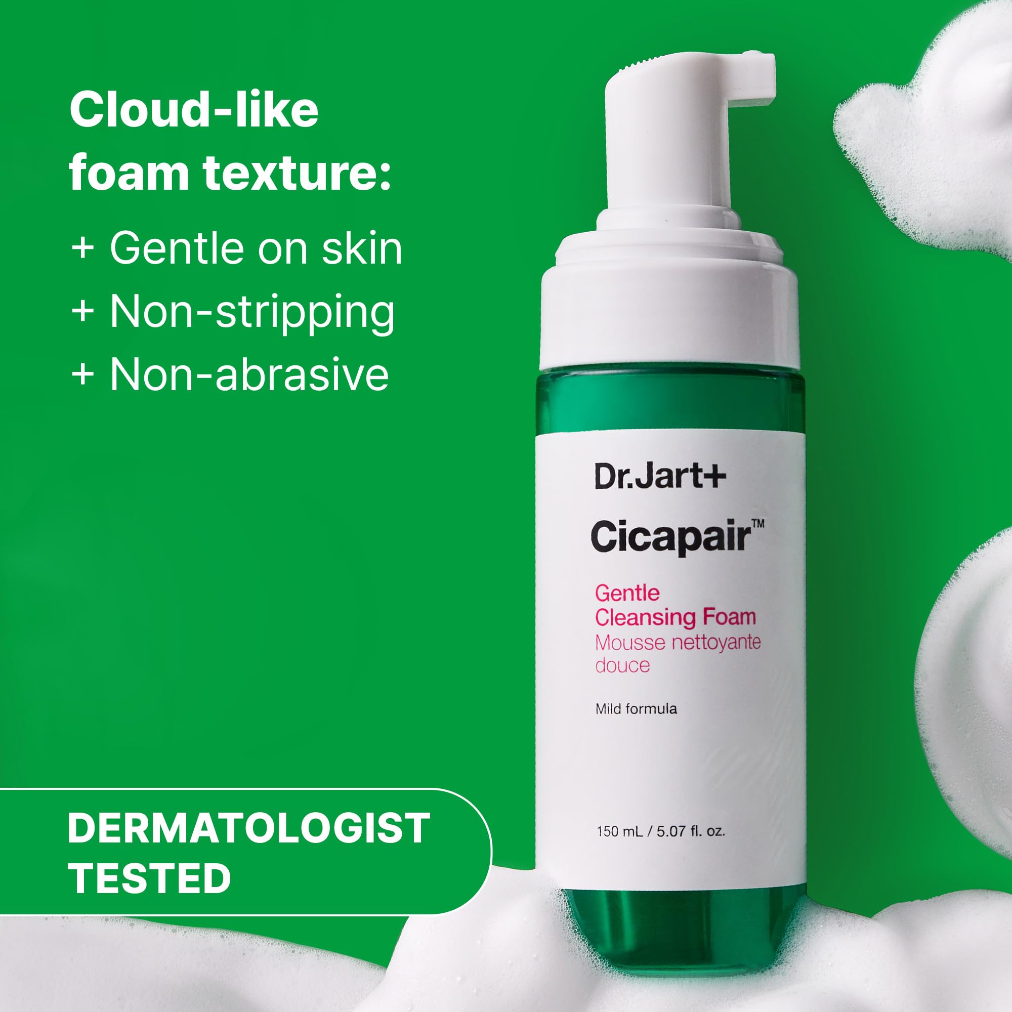 Dr.Jart+ Cicapair bottle highlighting alcohol-free formula.