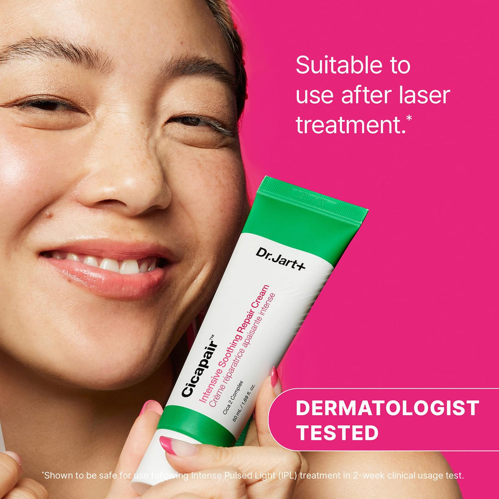Dr.Jart+ Cicapair barrier repair formula supports skin resilience after use.