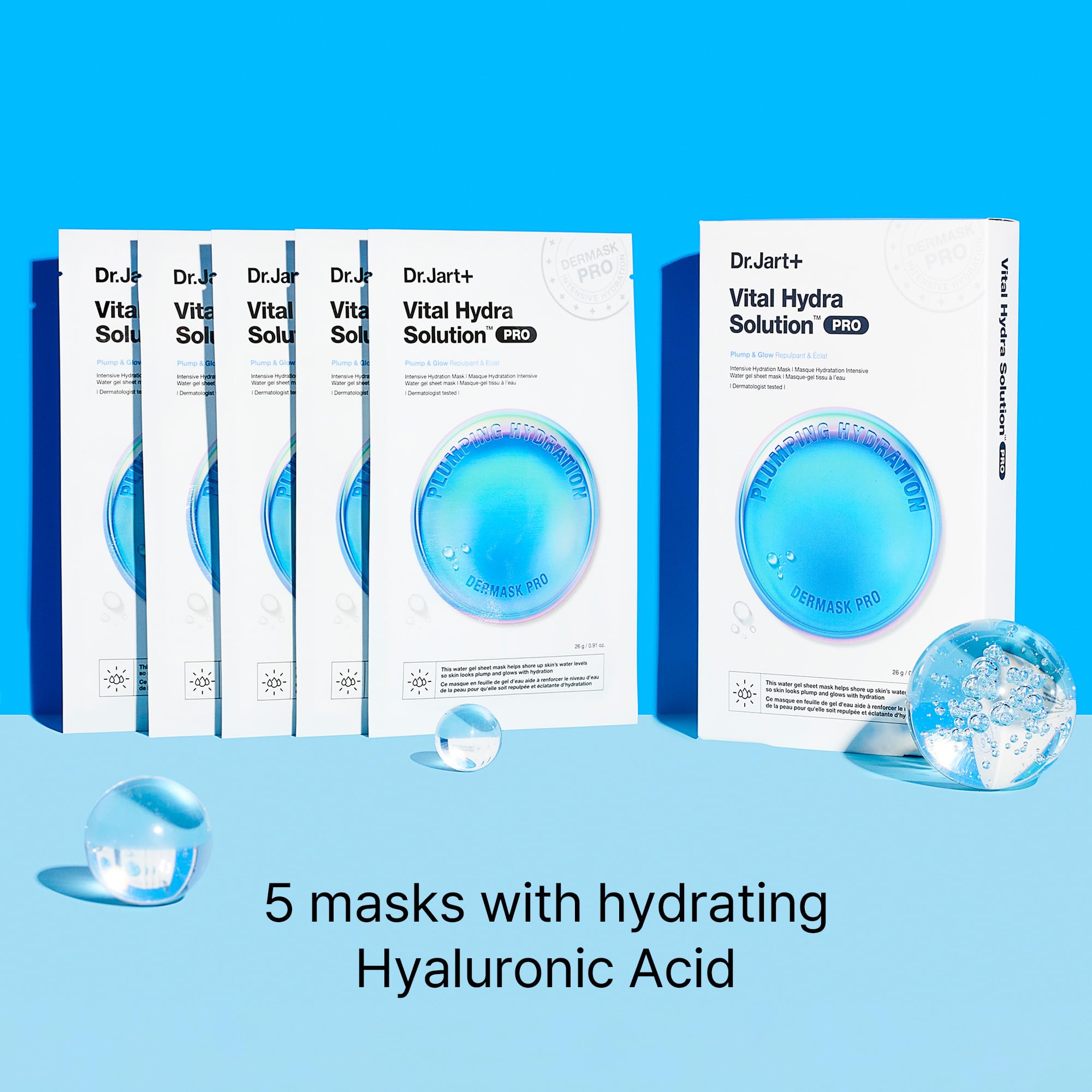 Dermask Vital Hydra Glow sheets ready for instant moisture boost.