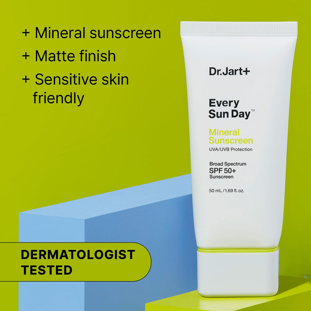 Dr.Jart+ Every Sun Day sunscreen tube ready for easy application and weightless wear.