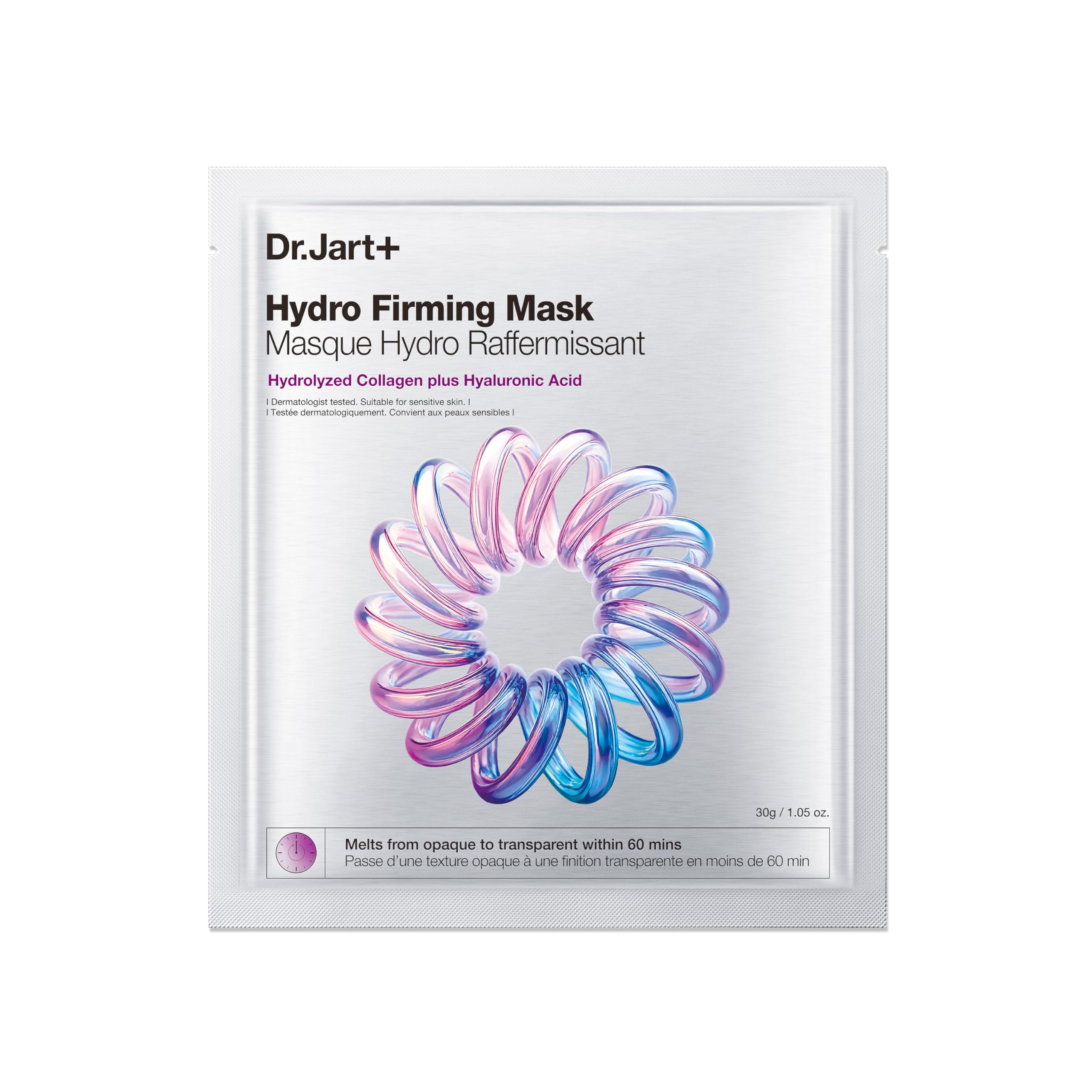 Dr.Jart+ mascarilla hidrofirmante coreana, empaque elegante para iniciar una rutina de hidratación profunda.