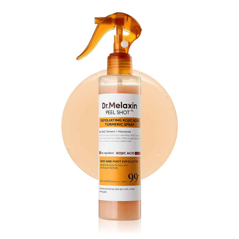 Dr.Melaxin Body Keratin Care spray bottle for gentle exfoliation and nourishment.